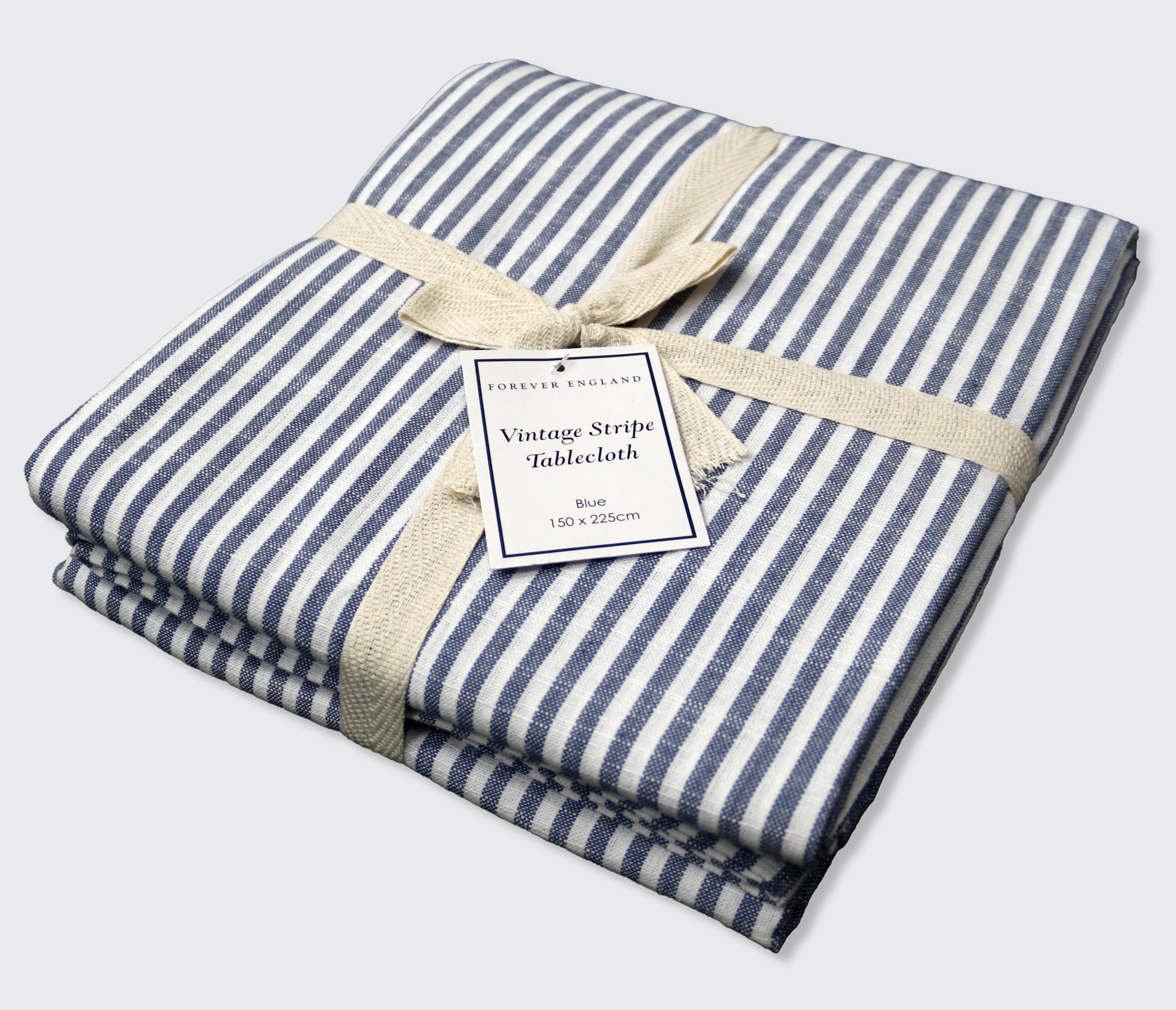 Vintage Stripe Tablecloth - Blue - 150 x 225cm - Forever England