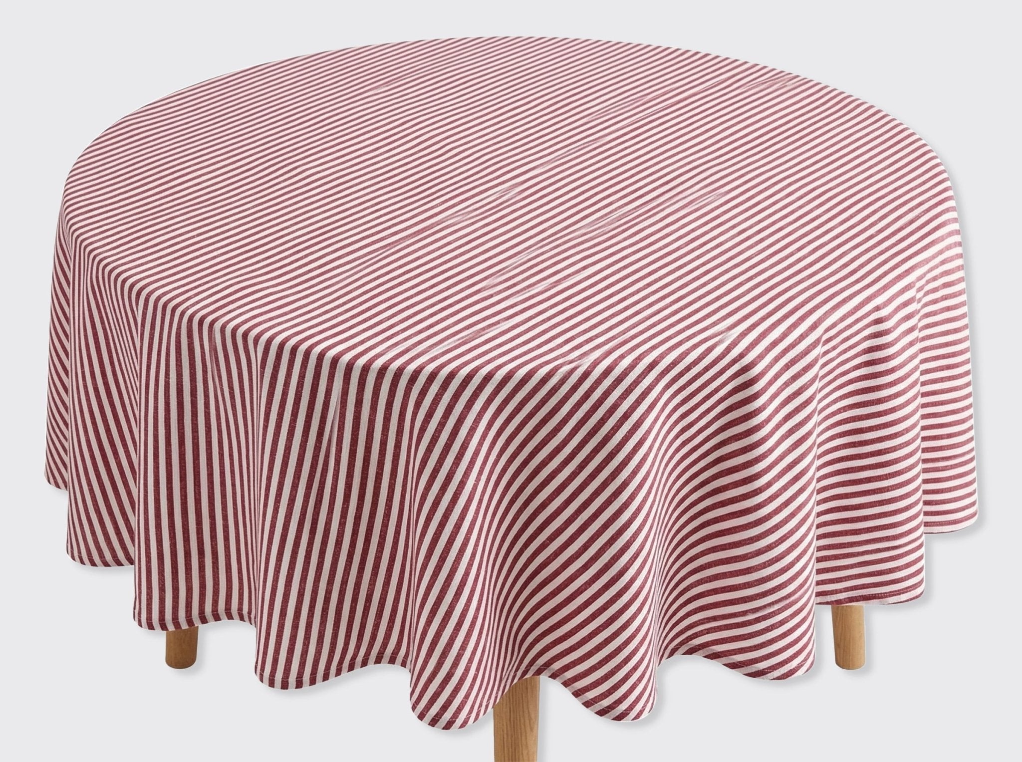 Vintage Stripe Tablecloth - Earthy Pink - 180cm Round - Forever England