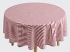 Vintage Stripe Tablecloth - Earthy Pink - 180cm Round - Forever England