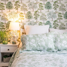 Load image into Gallery viewer, Willow Green Jacquard Bedspread - Forever England