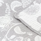 Willow Grey Jacquard Bedspread - Forever England