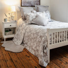 Willow Grey Jacquard Bedspread - Forever England