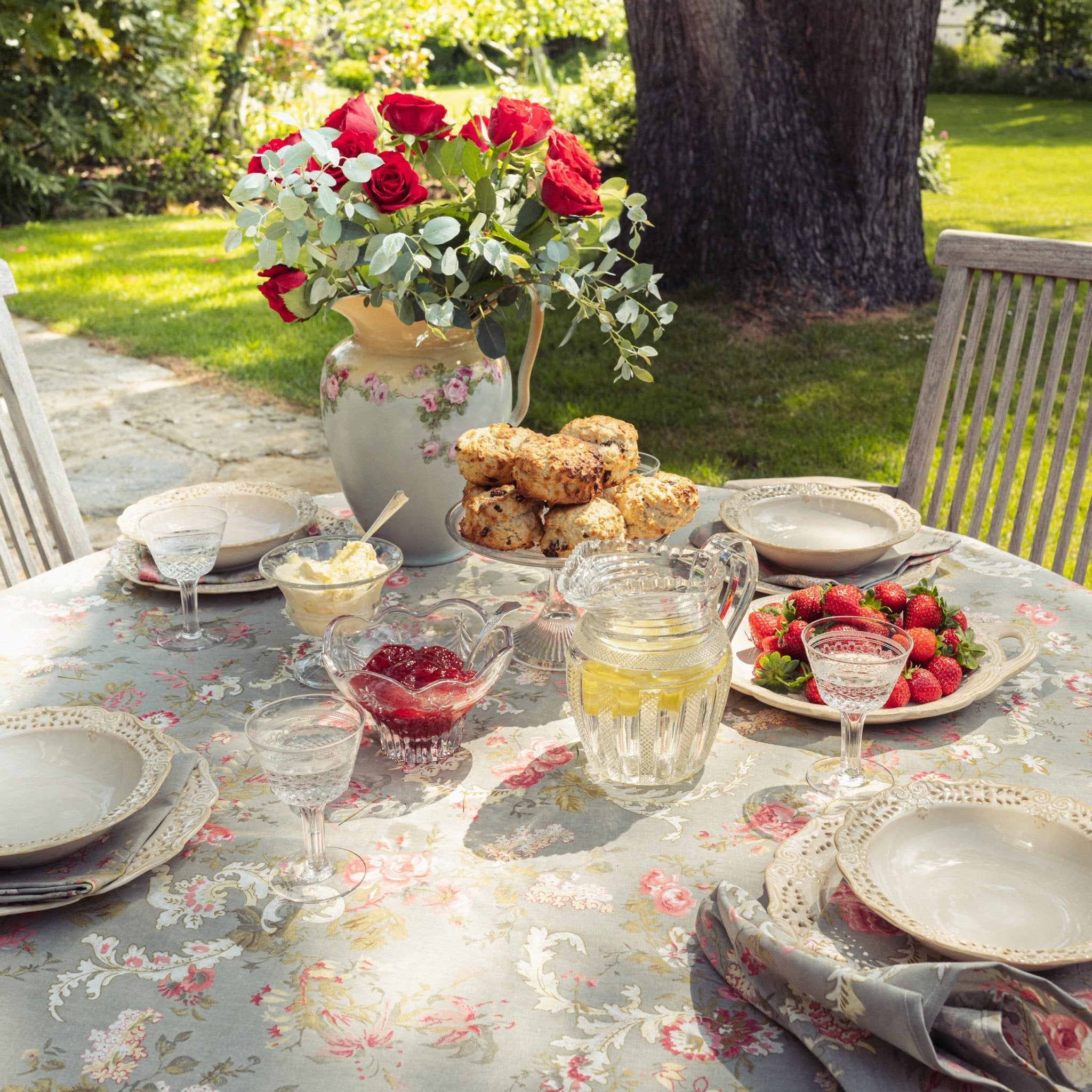 Abigail Grey Tablecloth Range - Forever England