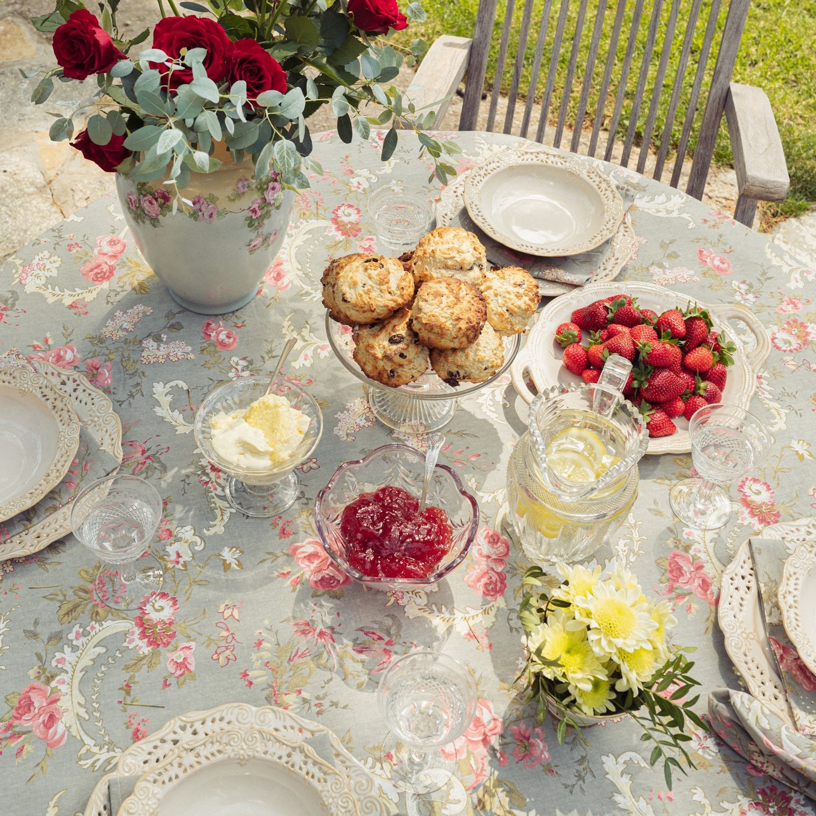 Abigail Grey Tablecloth Range - Forever England