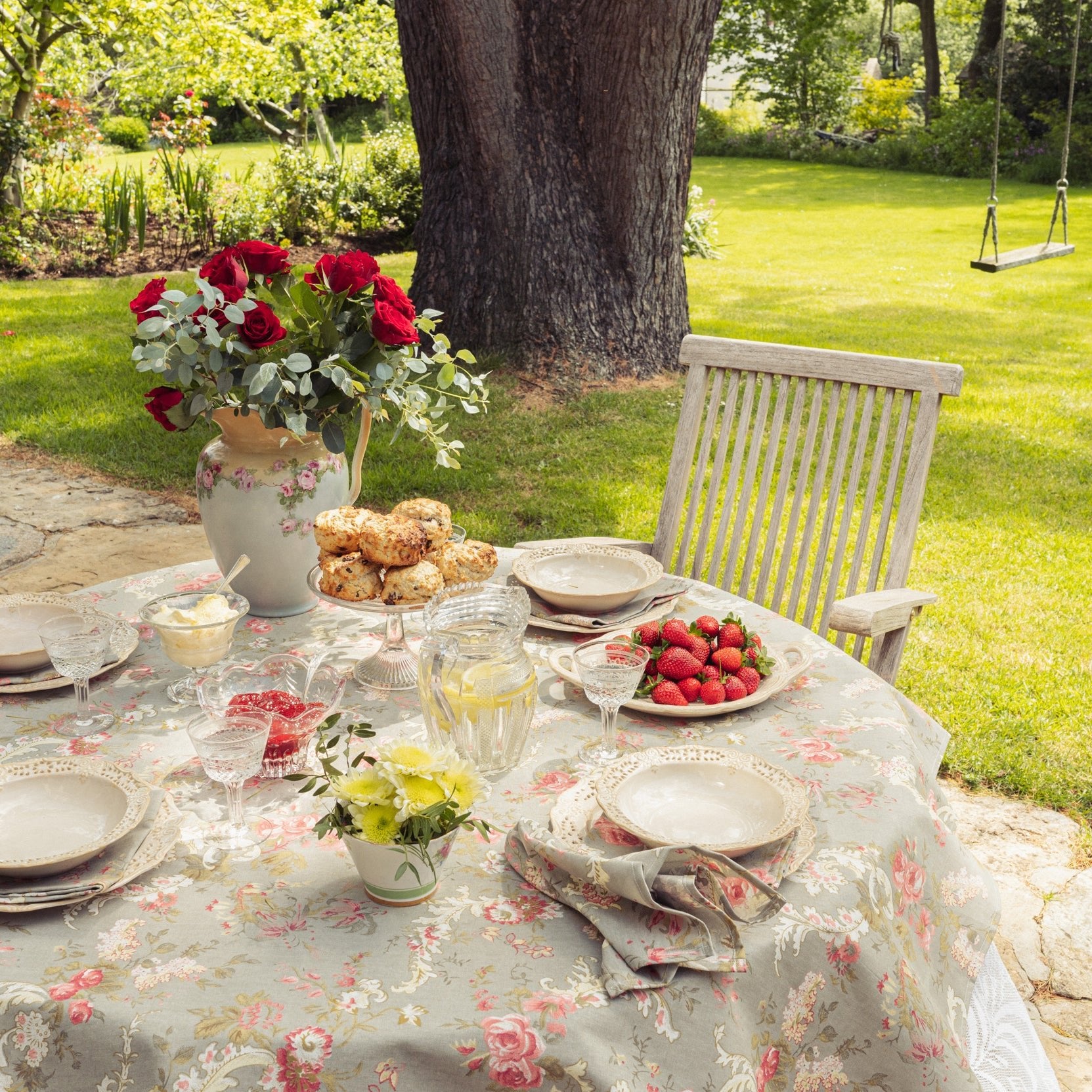 Abigail Grey Tablecloth Range - Forever England