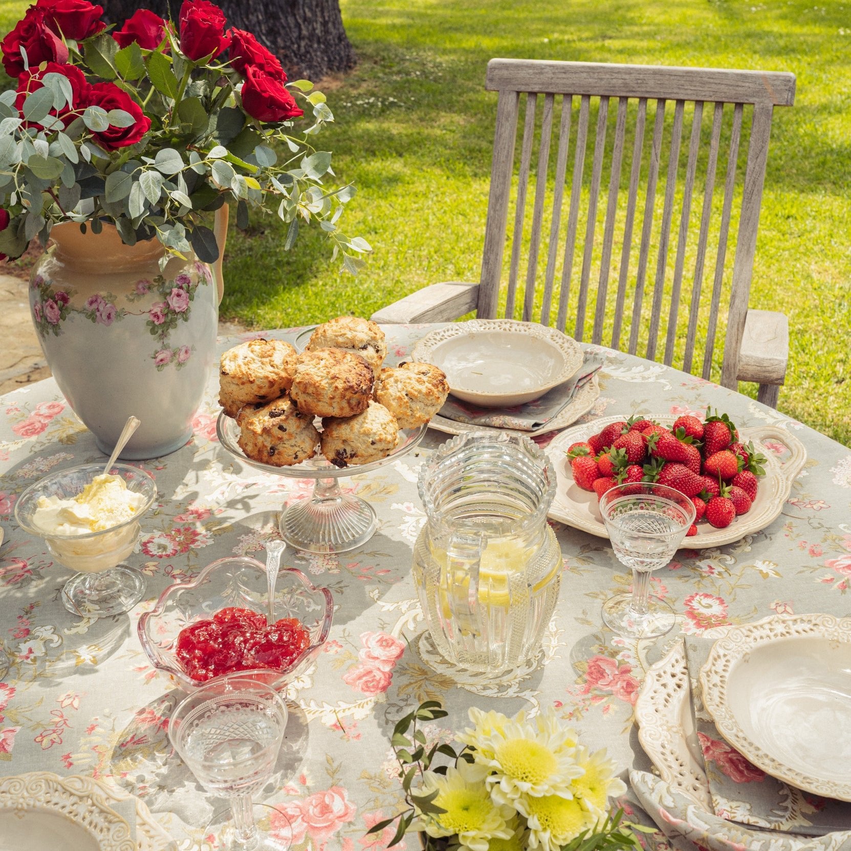 Abigail Grey Tablecloth Range - Forever England