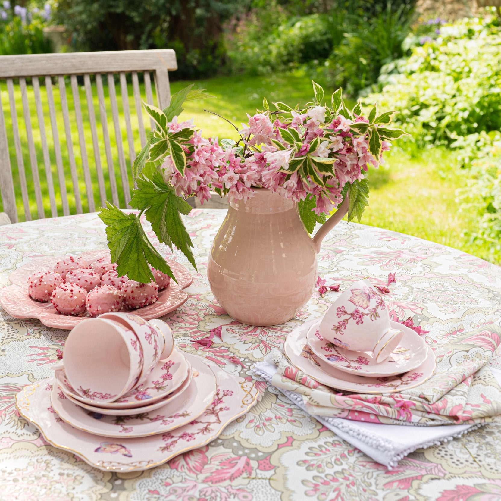 Abigail Pink Tablecloth Range - Forever England