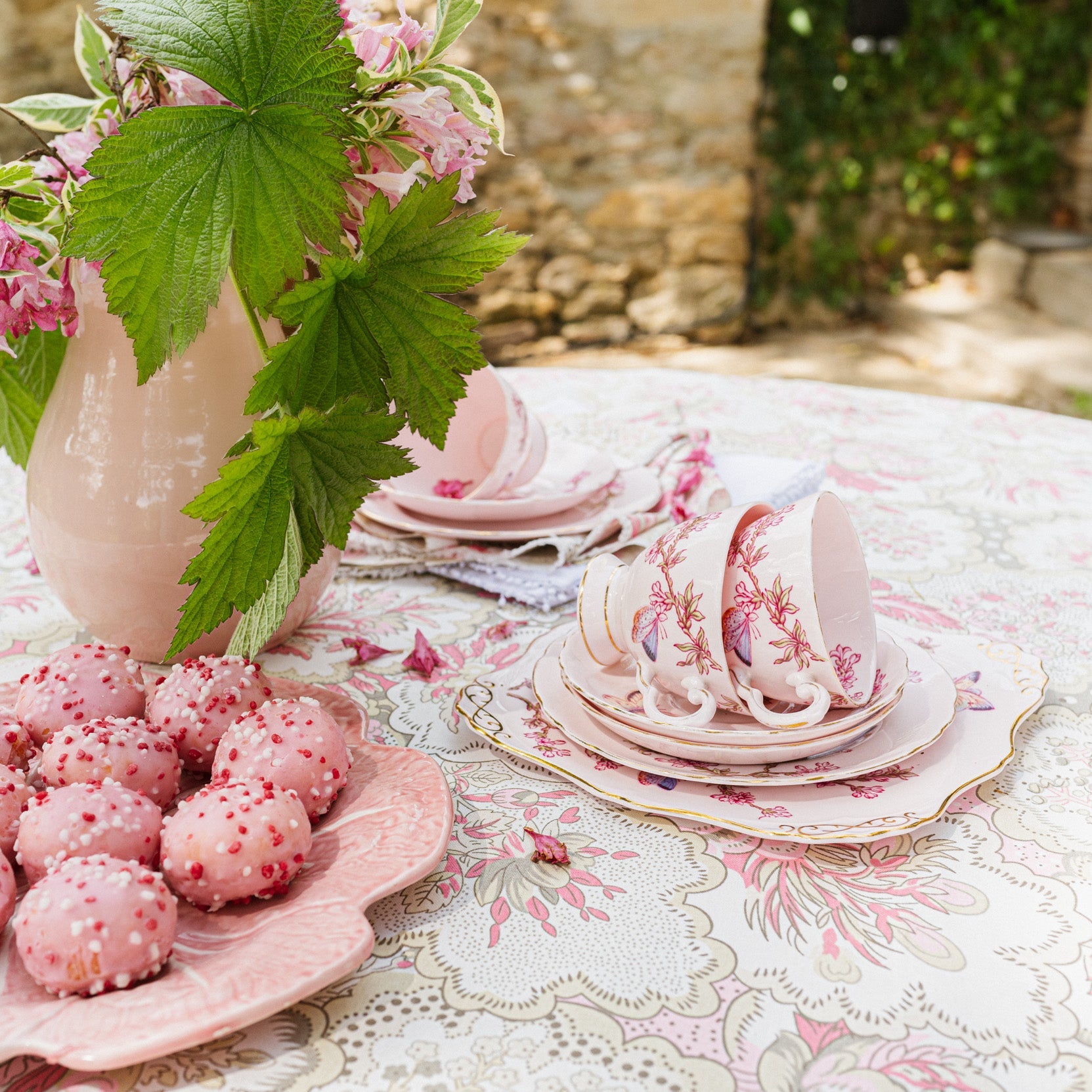 Abigail Pink Tablecloth Range - Forever England