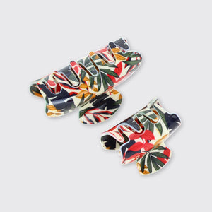 Autumn Fern Small Claw Clip- Red/Green - Forever England