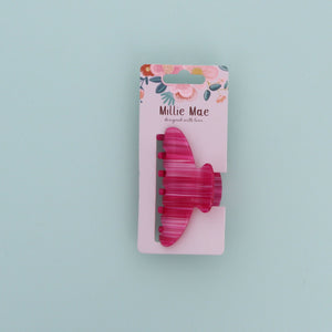 Barley Sugar Medium Claw clip- Pink - Forever England