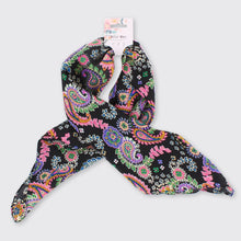 Load image into Gallery viewer, Bohemian Square Scarf- Black - Forever England