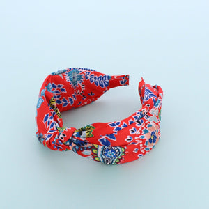 Bohemian Wide Headband- Red - Forever England