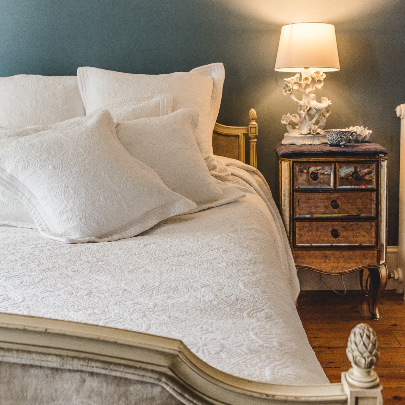 Burford Cream Bedspread - Forever England