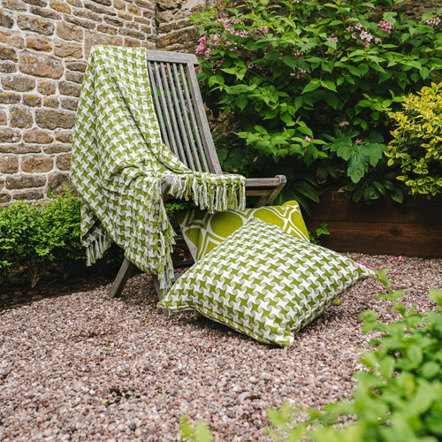 Chequer Cushion Complete Green - Forever England