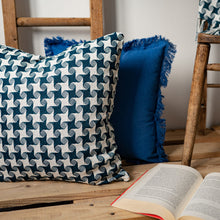 Load image into Gallery viewer, Chequer Cushion Complete Teal - Forever England