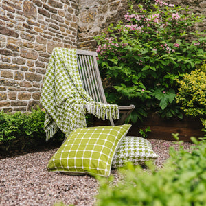 Chequer Throw Green 130x160cm - Forever England