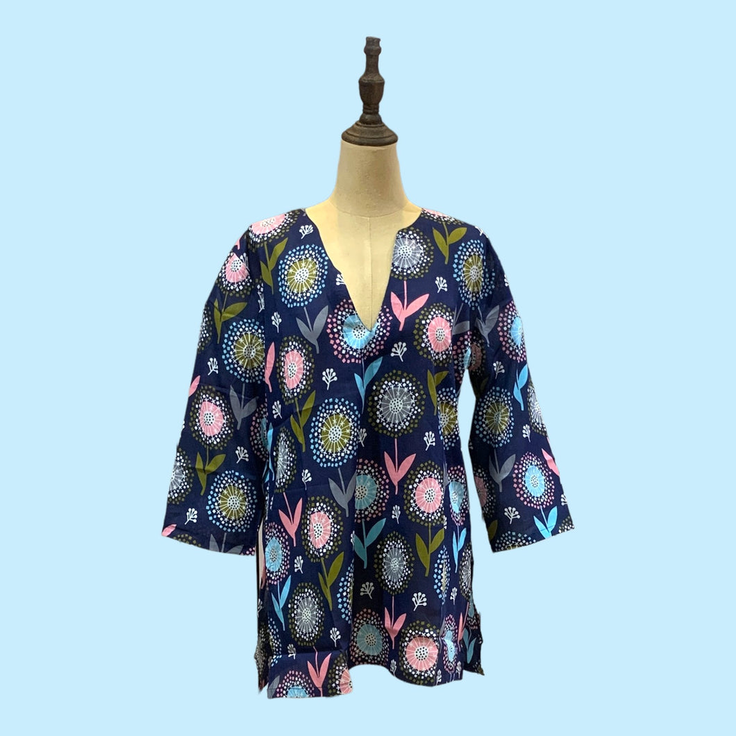 Chloe Kimono- Navy- S/M (Small /Medium) - Forever England