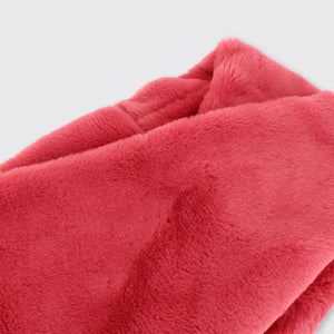 Chunky Faux Fur Snood- Salmon Pink - Forever England