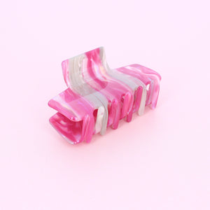 Marbled Claw Hair Clip Pink