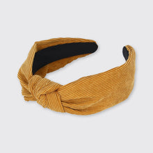 Load image into Gallery viewer, Cord Knotted Headband Ochre - Forever England