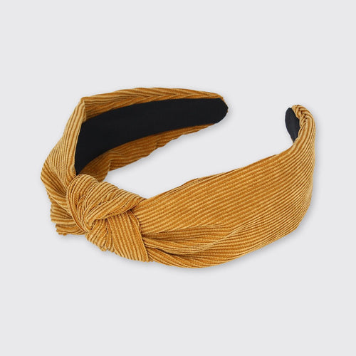 Cord Knotted Headband Ochre - Forever England