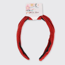Load image into Gallery viewer, Cord Knotted Headband Red - Forever England