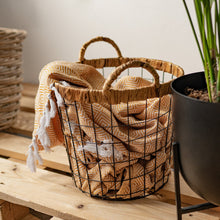 Load image into Gallery viewer, Diamond Woven Throw Ochre - Forever England
