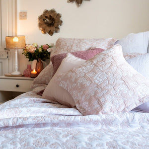 Eleanor Pale Pink Continental Pillowsham - Forever England