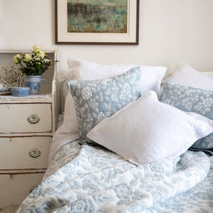 Eleanor Powder Blue Bedspread - Forever England