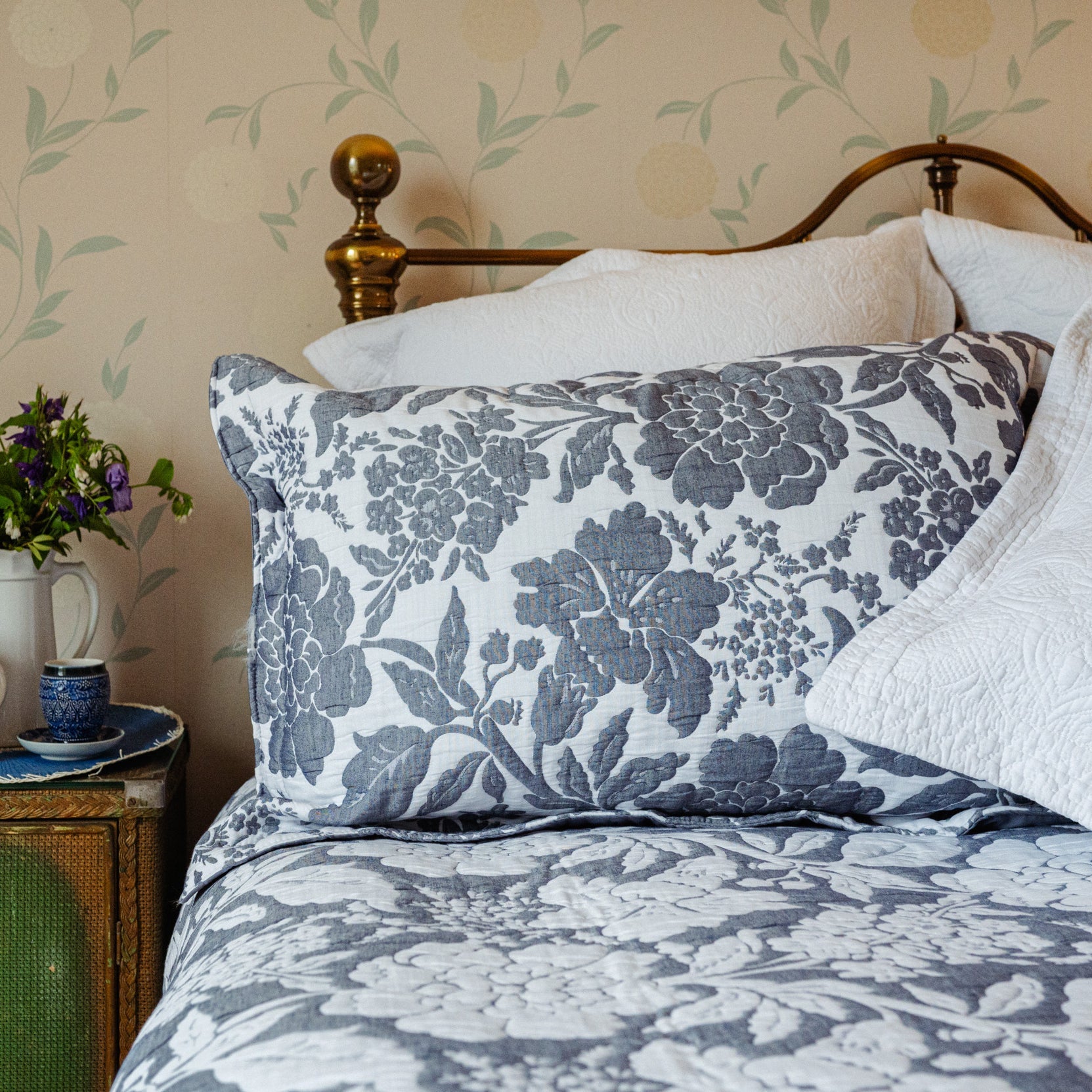 Ellie Blue Bedspread - Forever England