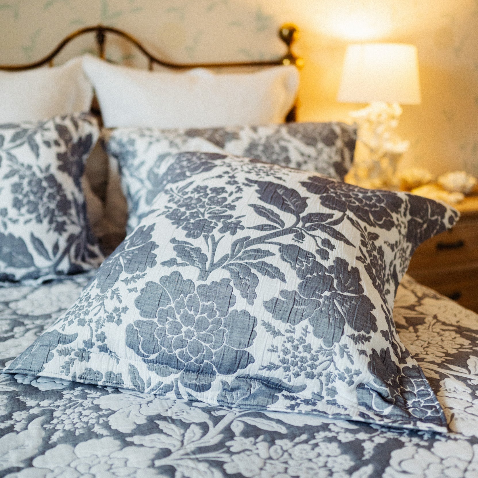 Ellie Blue Bedspread - Forever England