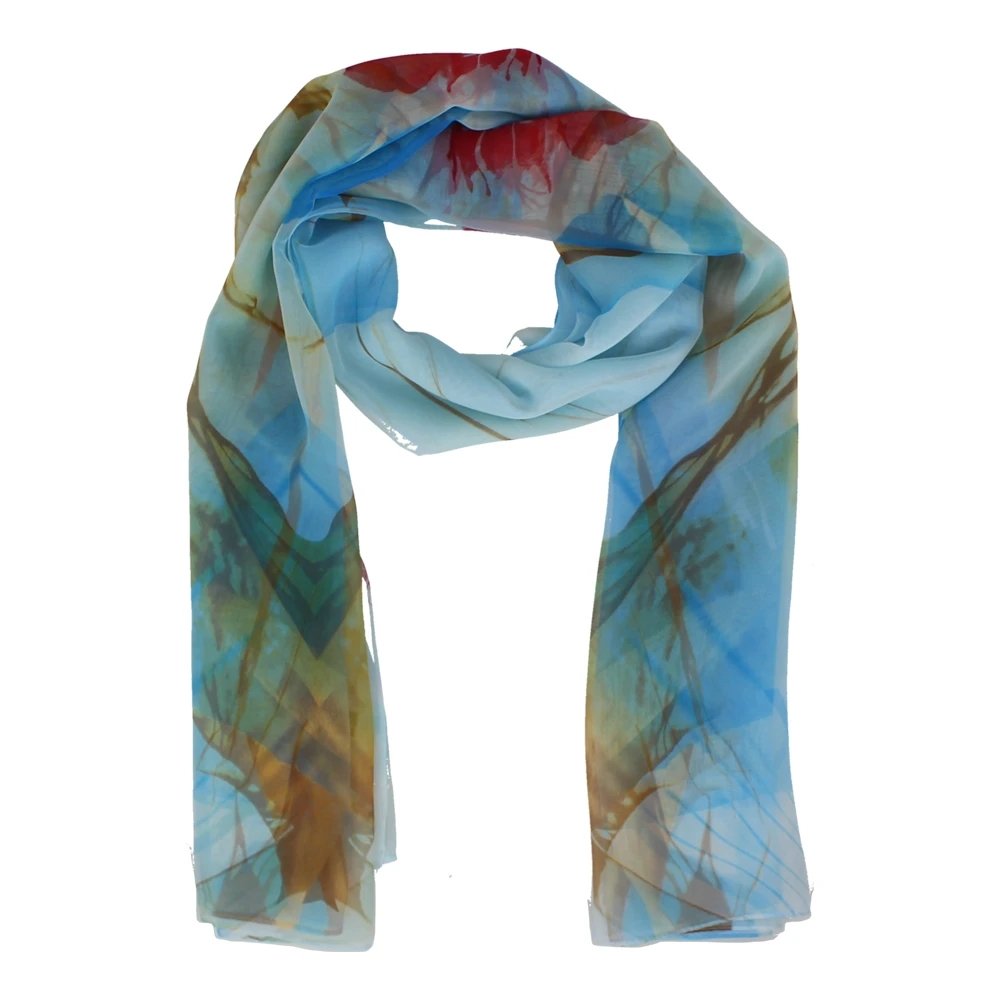 Georgette Blue Scarf - Forever England