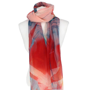 Georgette Red Scarf - Forever England
