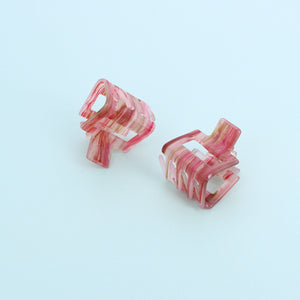 Retro Aubergine Set of 2 Mini Claw Clips