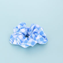 Load image into Gallery viewer, Gingham Scrunchie- Blue - Forever England