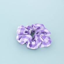 Load image into Gallery viewer, Gingham Scrunchie- Purple - Forever England