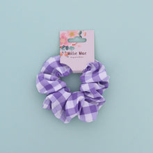 Load image into Gallery viewer, Gingham Scrunchie- Purple - Forever England