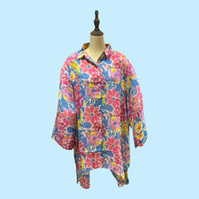 Load image into Gallery viewer, Greta Button Shirt- Pink Floral- S (Small) - Forever England