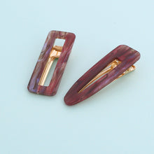 Load image into Gallery viewer, Retro Aubergine Set of 2 Hair Clips