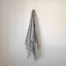 Load image into Gallery viewer, Hamman Striped Throw Grey - Forever England
