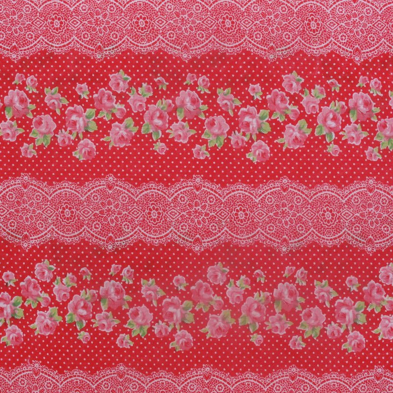 Hattie Red Fabric By The Metre - Forever England