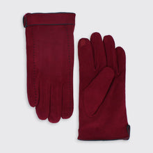 Load image into Gallery viewer, Hector Faux Suede Touch Screen Glove Burgundy - Forever England