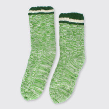 Load image into Gallery viewer, Men&#39;s Cable Knit Slipper Socks Moss Green Forever England