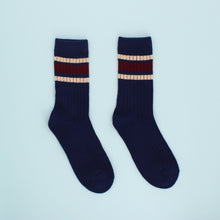 Load image into Gallery viewer, Hector Men&#39;s Striped Sock Navy - Forever England