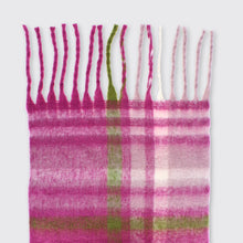Load image into Gallery viewer, Isla Blanket Scarf- Mulberry/Green - Forever England
