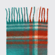 Load image into Gallery viewer, Isla Blanket Scarf-Teal Green/Rust - Forever England