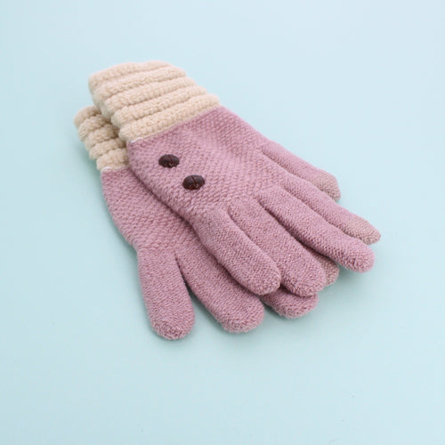 Lilac Ladies Gloves with Buttons - Forever England