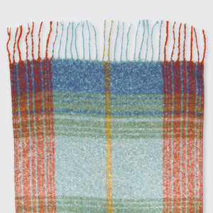 Lorna Boucle Scarf/Wrap-Rust/Blue - Forever England