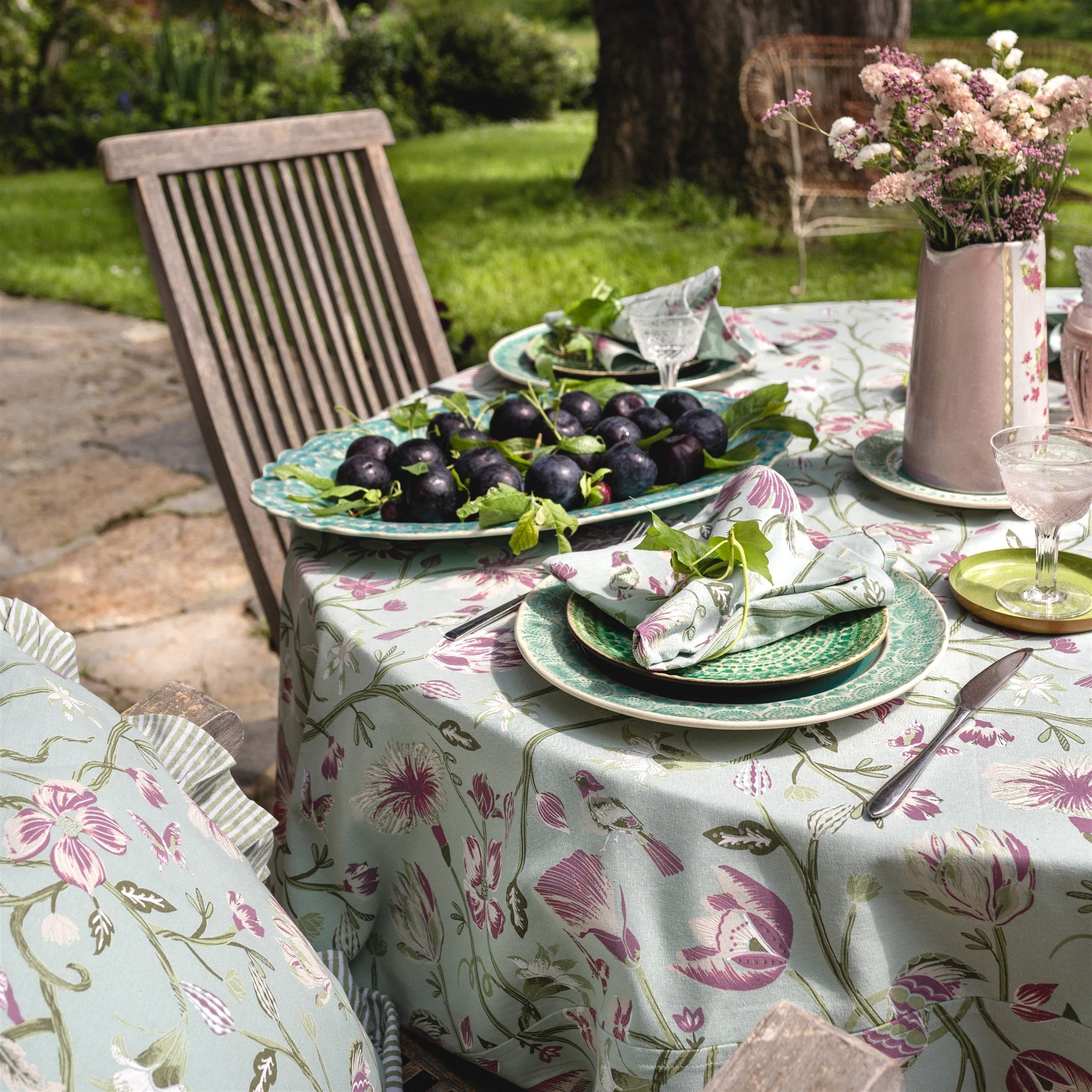 Lulworth Duck Egg Tablecloth Range Forever England