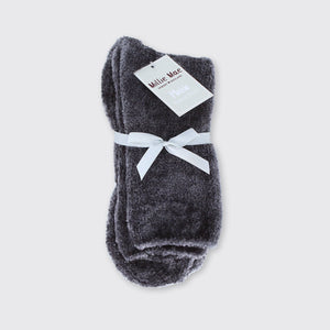 Maisie Ladies Velvet Sock - Grey - Forever England